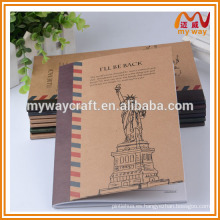 Cuaderno de papel de kraft de la memoria de la ciudad, a4 popular, cuaderno a5 de los efectos de escritorio de la escuela de China